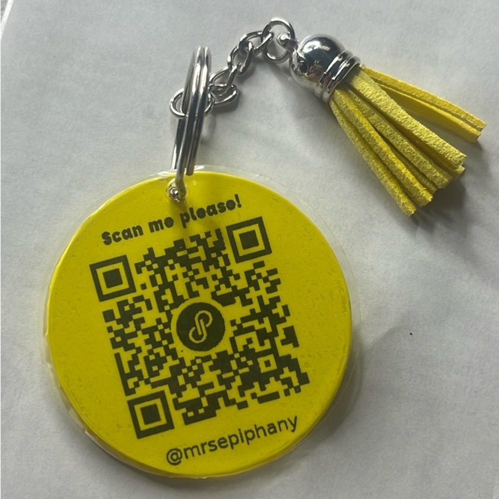 QR Code Keychain with Tassel Pick Your Color - Picture 4 of 17